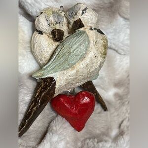 House of Hatten Two Turtle Doves 12 Days of Christmas Ornament '89 Vintage Heart